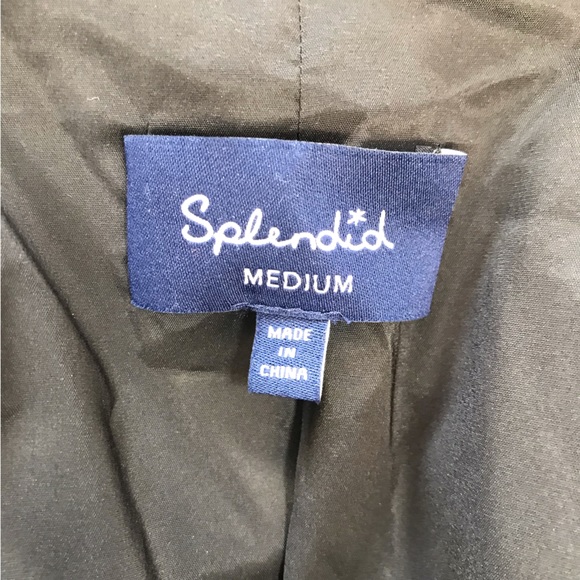 Splendid Black Velvet Bomber Jacket - Picture 4 of 6